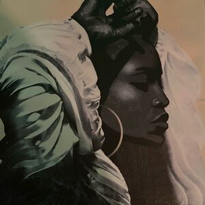 Elegant Black and White Portrait Art Painting